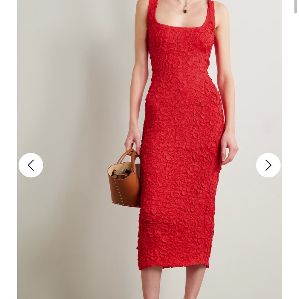 Mara Hoffman Red Sloan Midi Dress